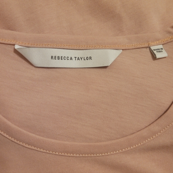 REBECCA TAYLOR Ruched Long Sleeve Top in Soft Blush - Picture 11 of 14